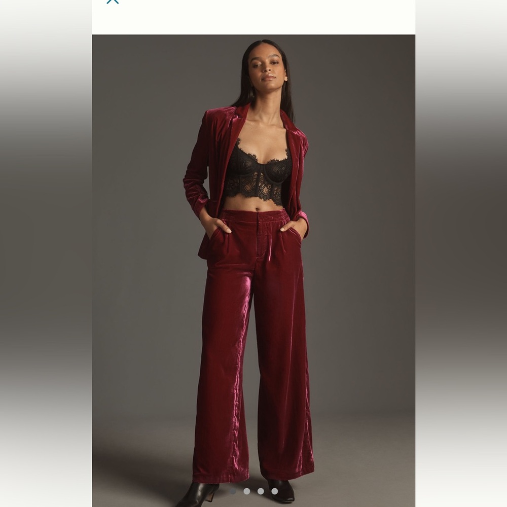 Velvet Burgundy Pants